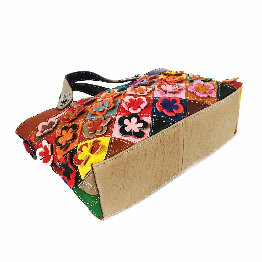 Multi-color Genuine Leather Handbag Fashion Big Capacity Quality  Leather Stylish Work