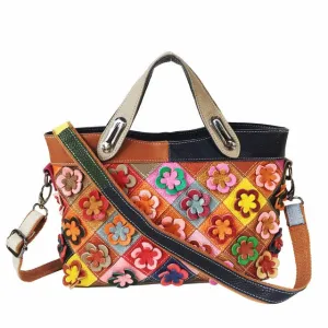 Multi-color Genuine Leather Handbag Fashion Big Capacity Quality  Leather Stylish Work