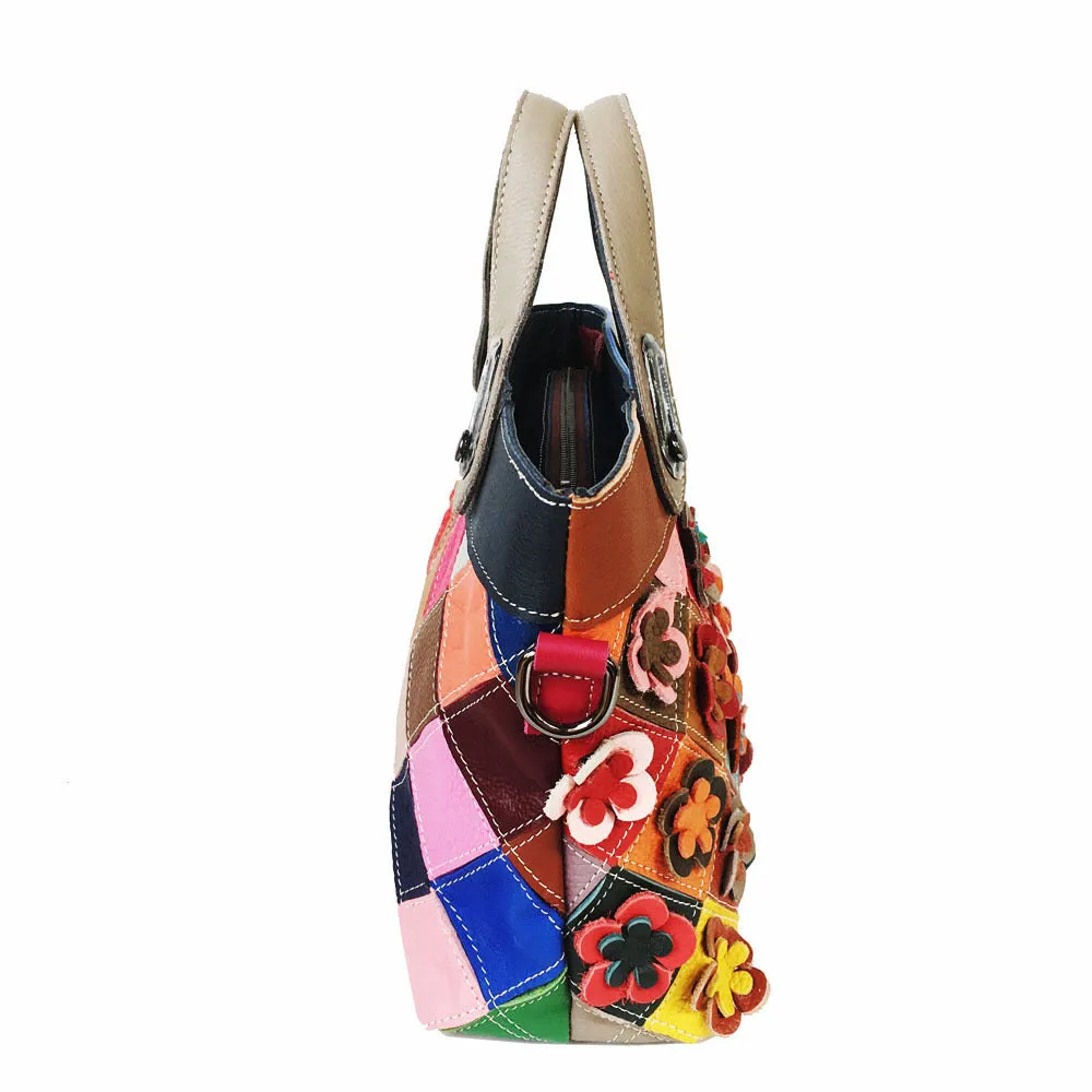 Multi-color Genuine Leather Handbag Fashion Big Capacity Quality  Leather Stylish Work