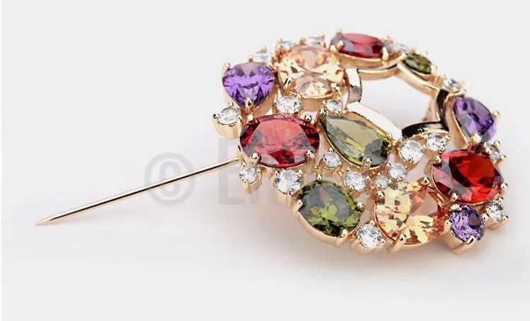 Multi Colour Brooch or Saree Pin