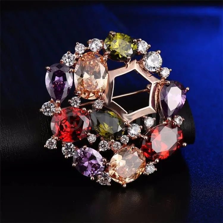 Multi Colour Brooch or Saree Pin