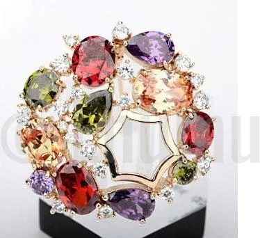 Multi Colour Brooch or Saree Pin