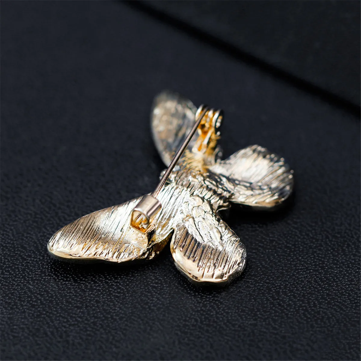 Multicolor Cubic Zirconia Butterfly Brooch