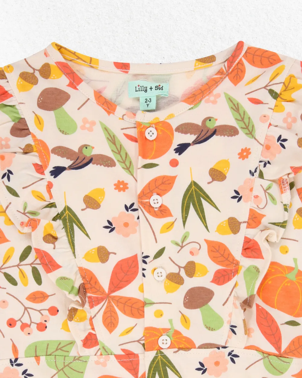 Multicoloured Autumn Floral Print Romper