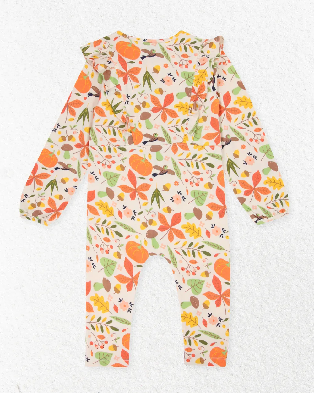 Multicoloured Autumn Floral Print Romper