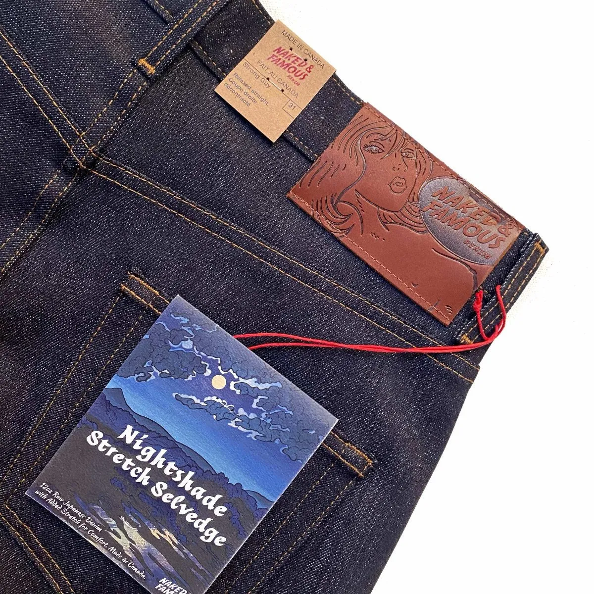 Naked & Famous Denim Nightshade Stretch Selvedge - Strong Guy Jeans