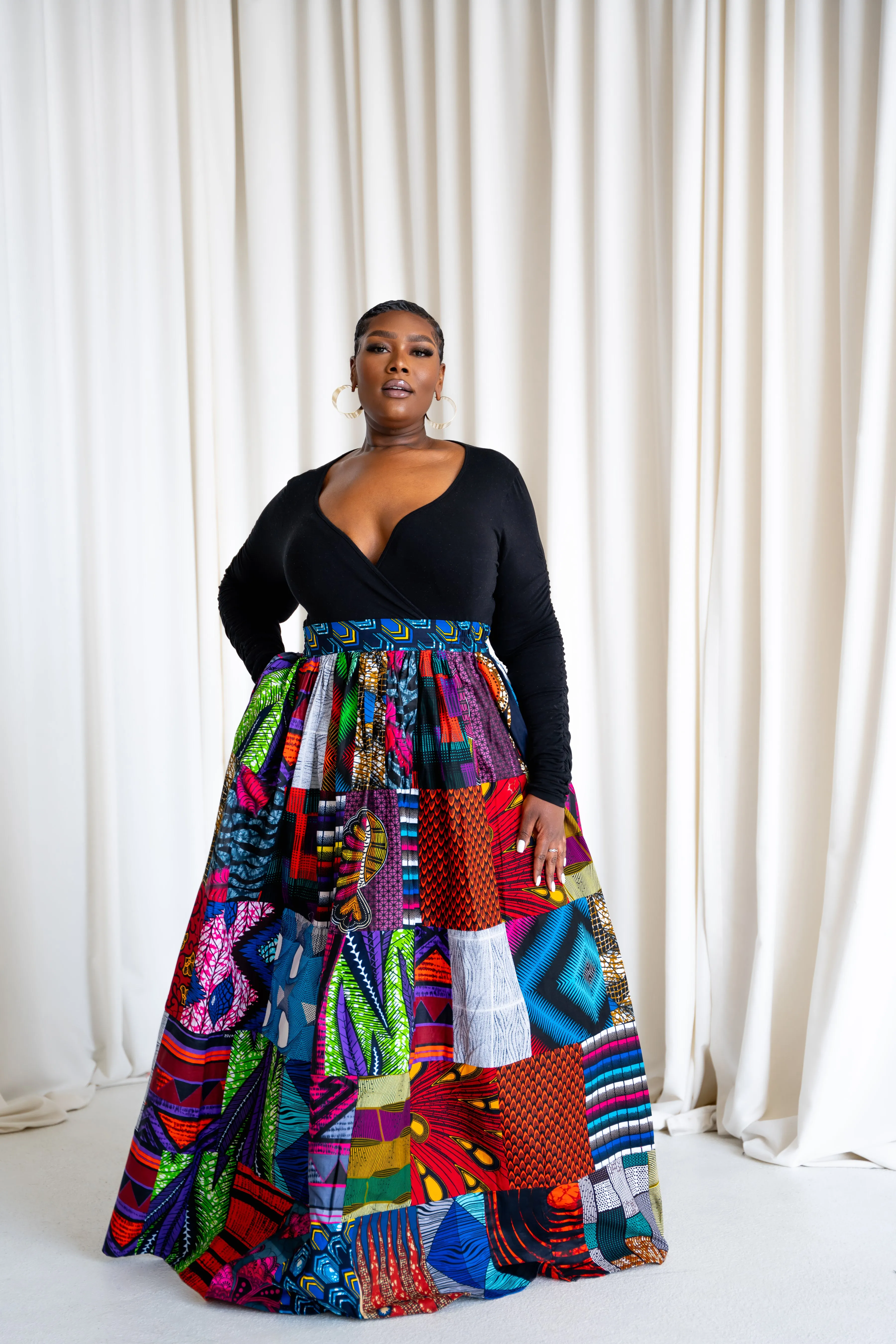 NANA PATCHWORK Maxi Skirt