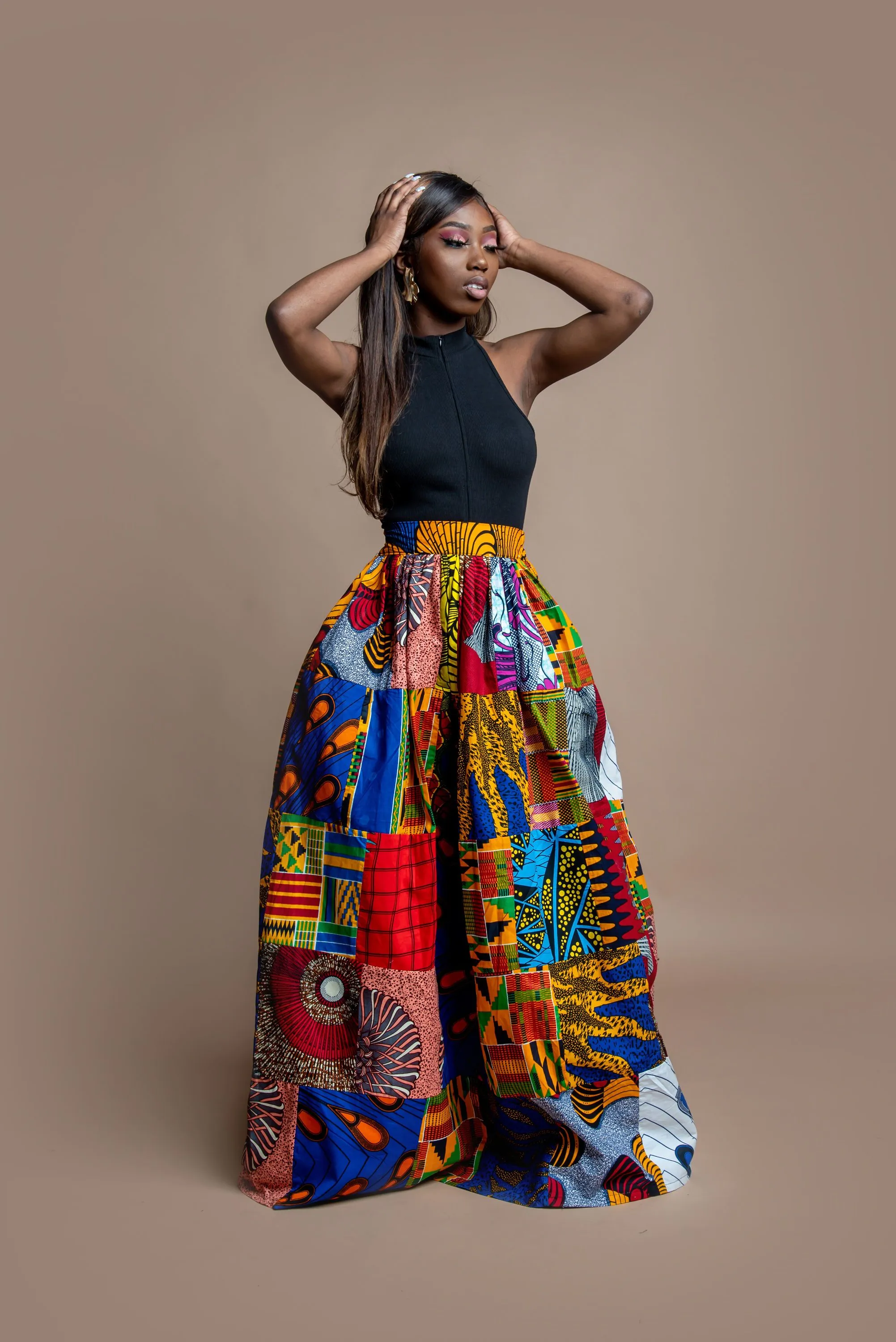 NANA PATCHWORK Maxi Skirt