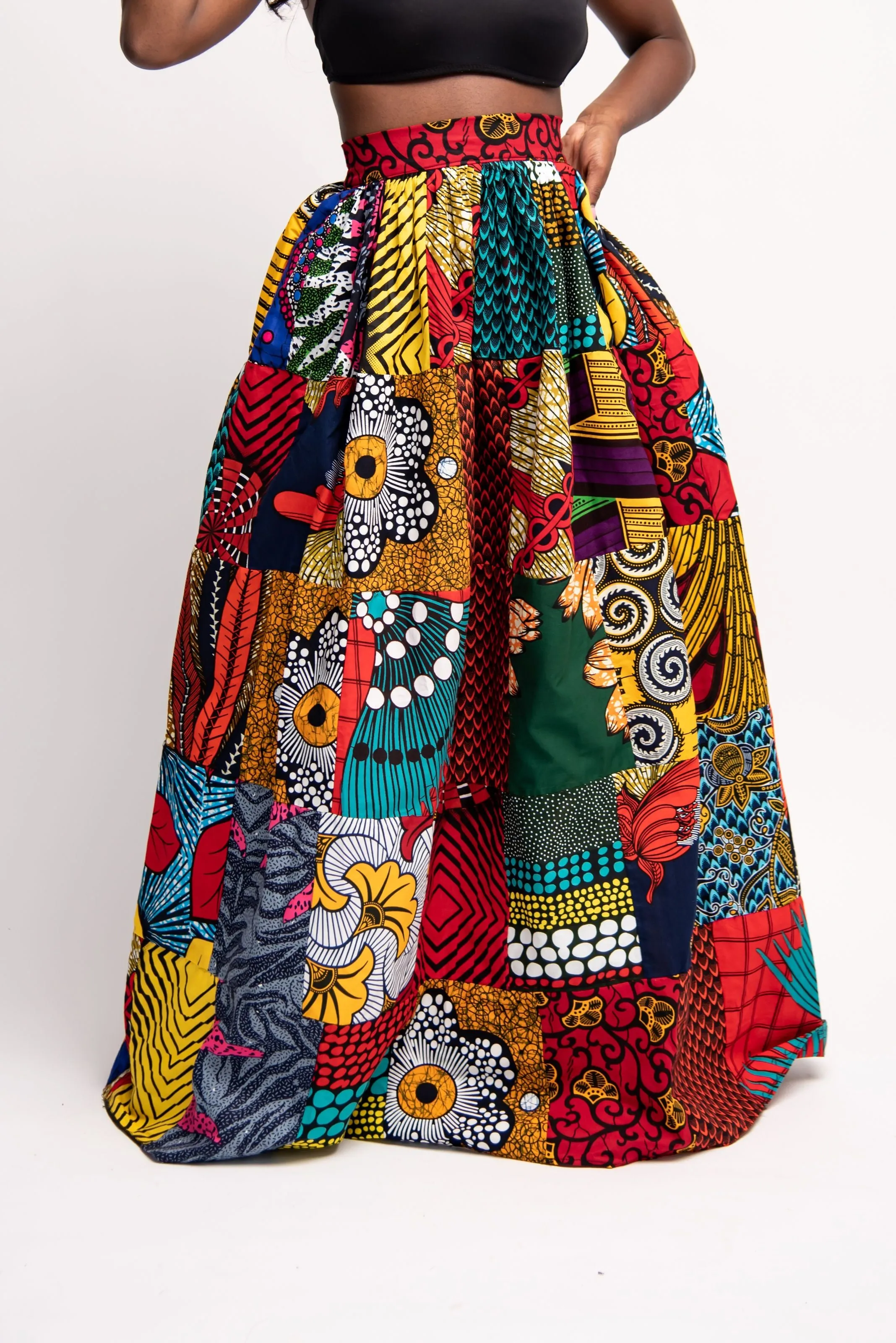 NANA PATCHWORK Maxi Skirt