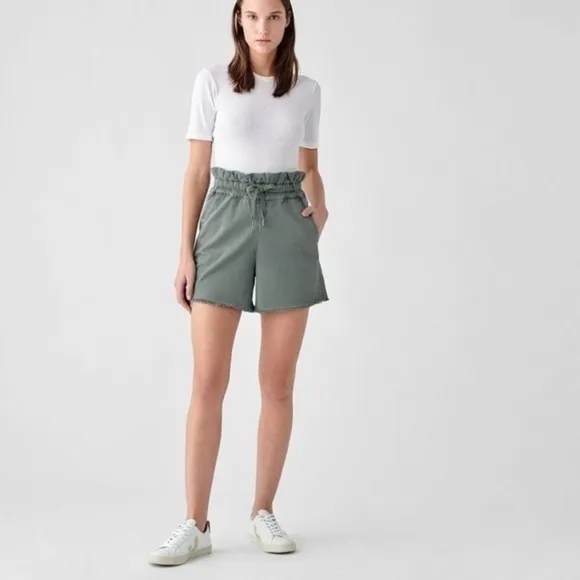 NEW DL1961 Green Yara High Waisted Shorts