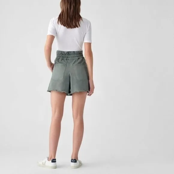 NEW DL1961 Green Yara High Waisted Shorts