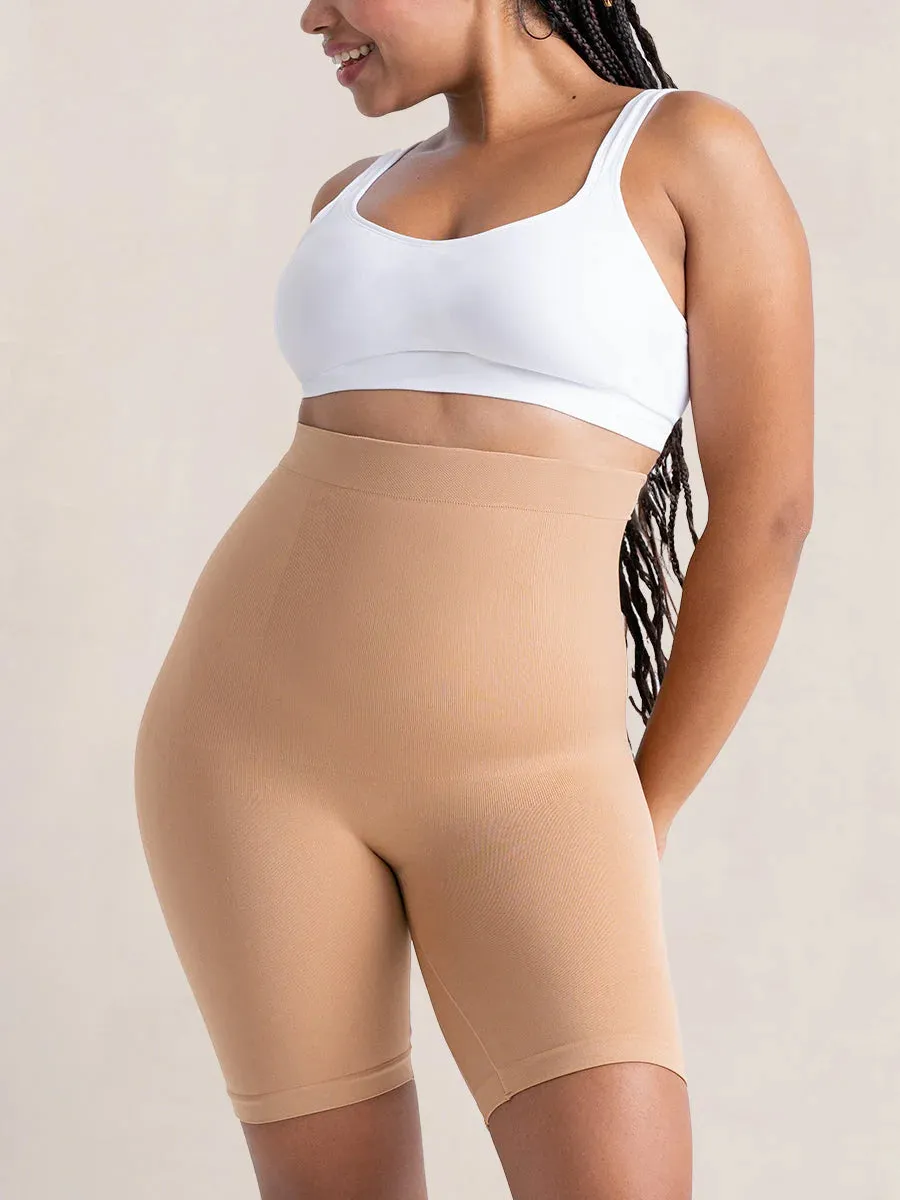 New Every Day High-Waisted Butt Lifting Shaper Shorts in Sand, Sz S/M!