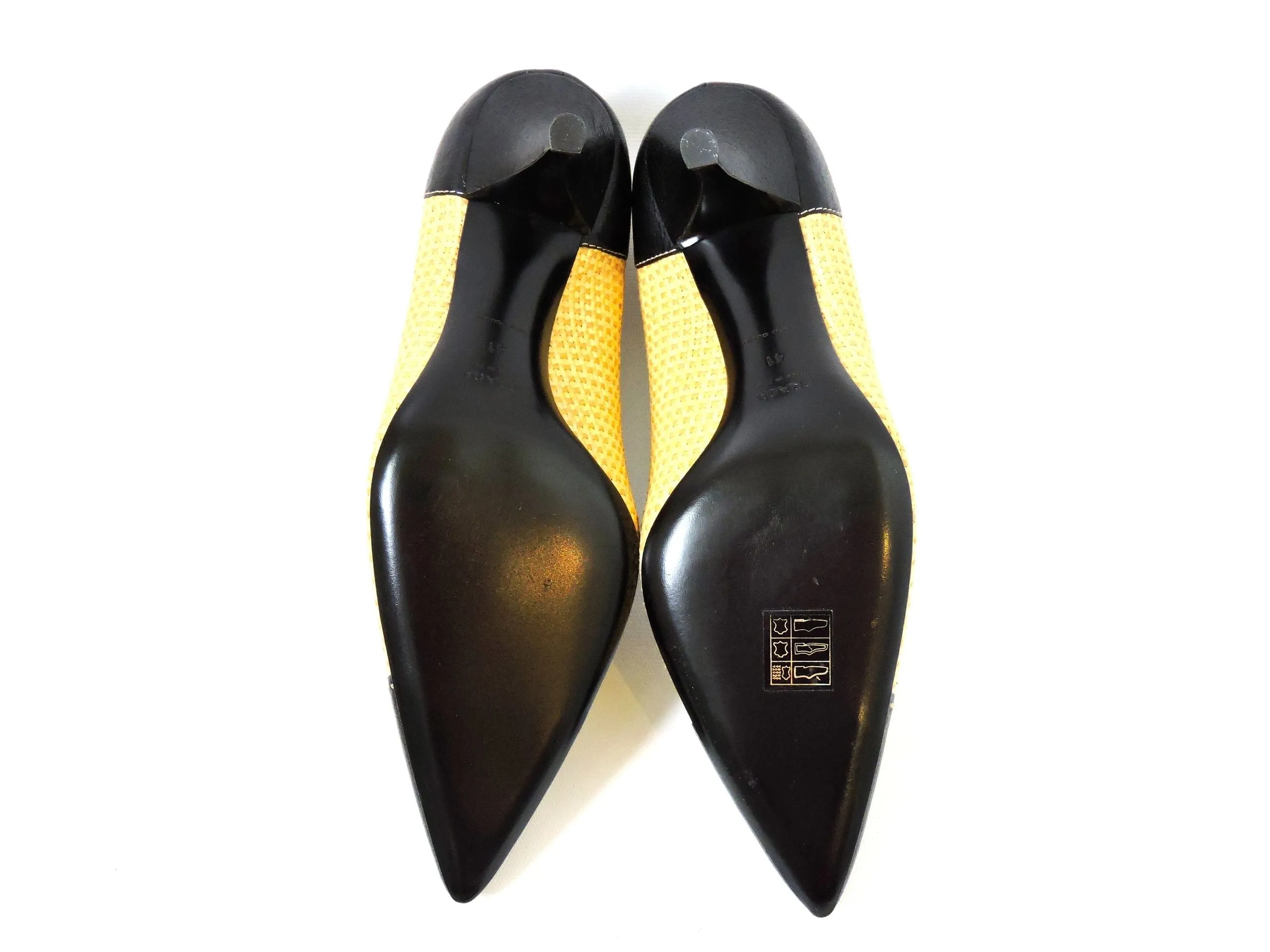 NEW Prada Raffia Cap Toe Pump Size 41 It (11 Us)