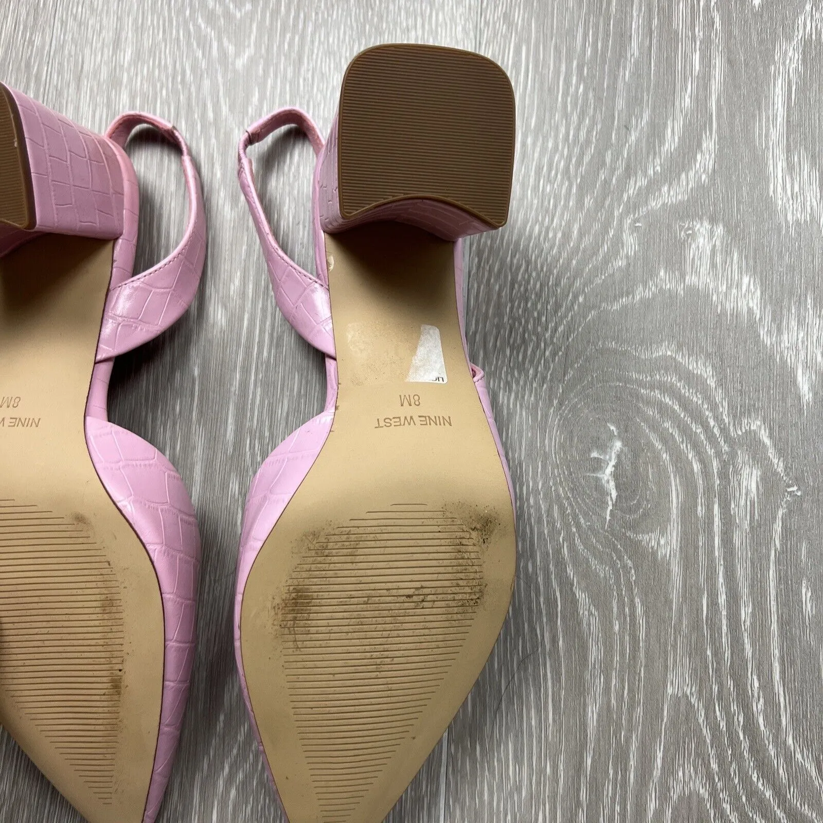 Nine West Womens Pink Womens Heels Shoes Pumps Size 8