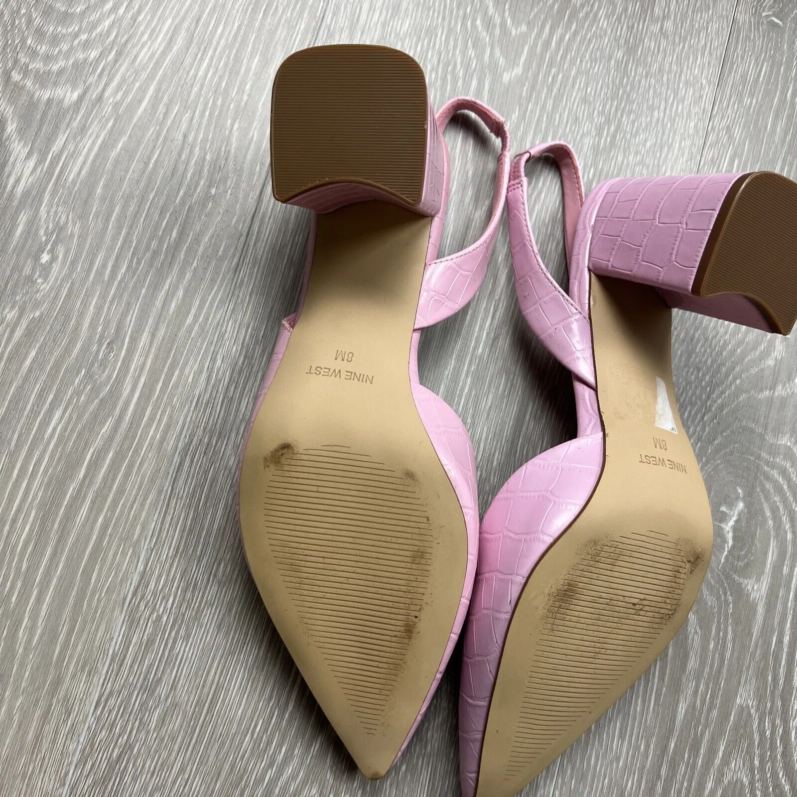 Nine West Womens Pink Womens Heels Shoes Pumps Size 8