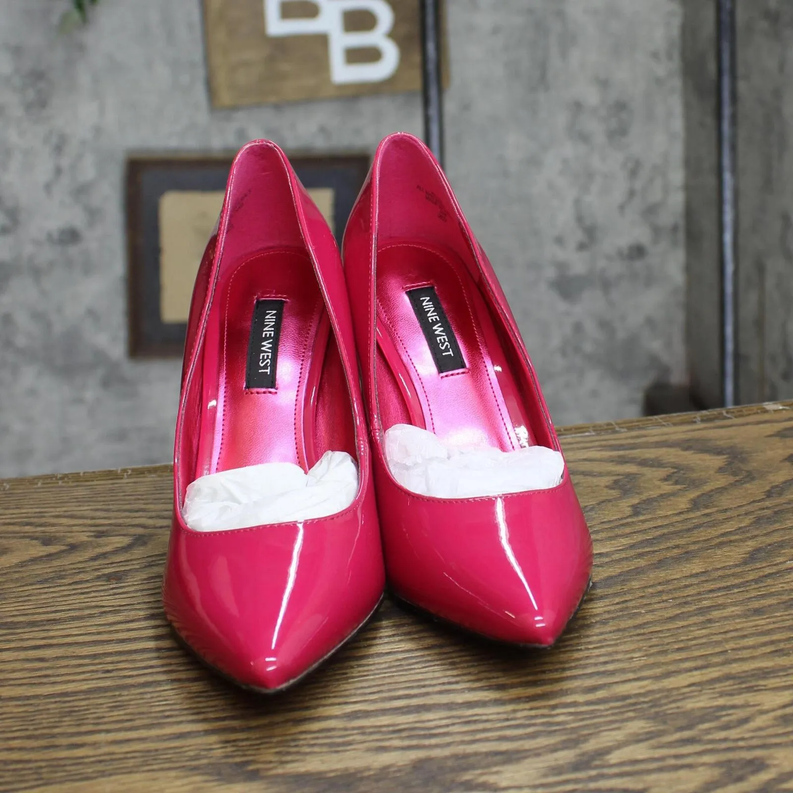 Nine West Womens Trendz Pump Heels WNTRENDZ3DARK MAGEN Dark Pink 6M
