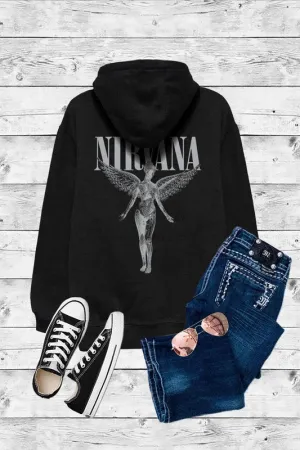 NIRVANA PRINTED ZIP HOODIE