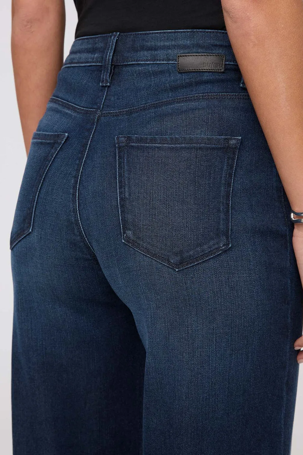 No Sweat Denim High Rise Wide Leg