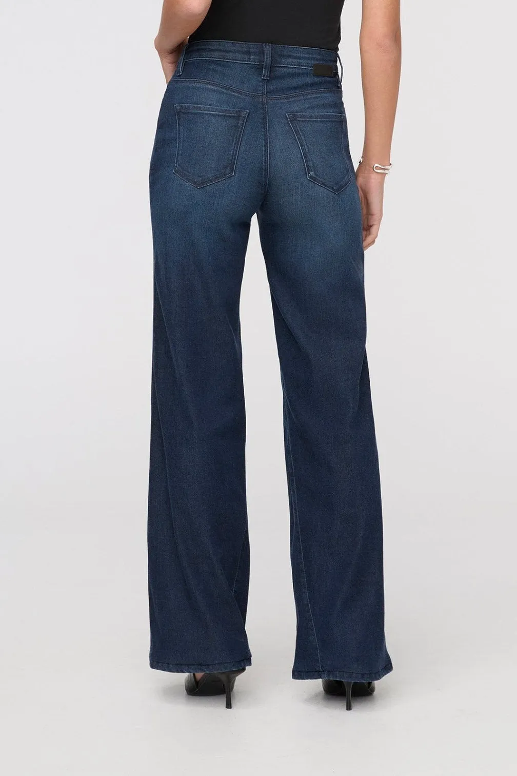 No Sweat Denim High Rise Wide Leg