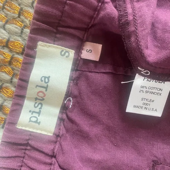 NWOT Pistola Maia Linen Utility Shorts Purple Size Small NEW