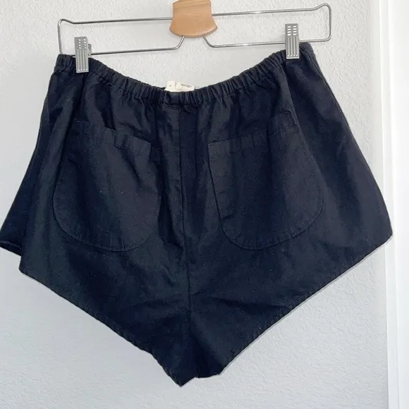 NWT Anthropologie Linen Tap Black Shorts