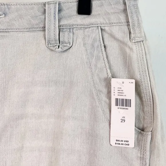 NWT Anthropologie Pilcro Denim Frayed Shortie Shorts Light Wash