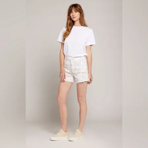 NWT Current/Elliott The Escapade High Waist Denim Cutoff Shorts Size 31