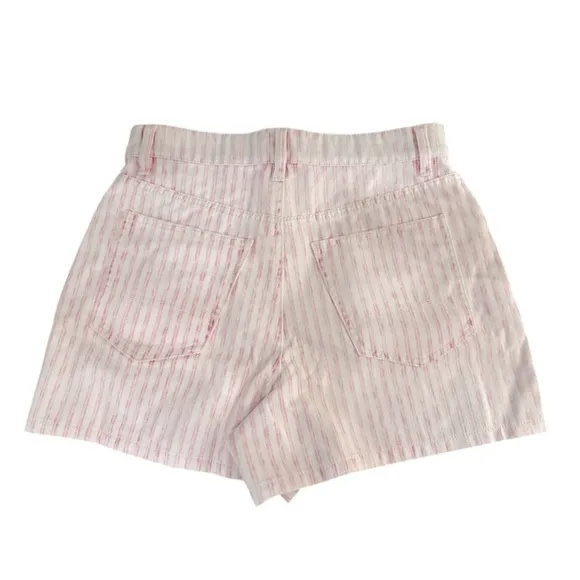 NWT Faherty Pink Stripe Denim Topsail shorts Size 26