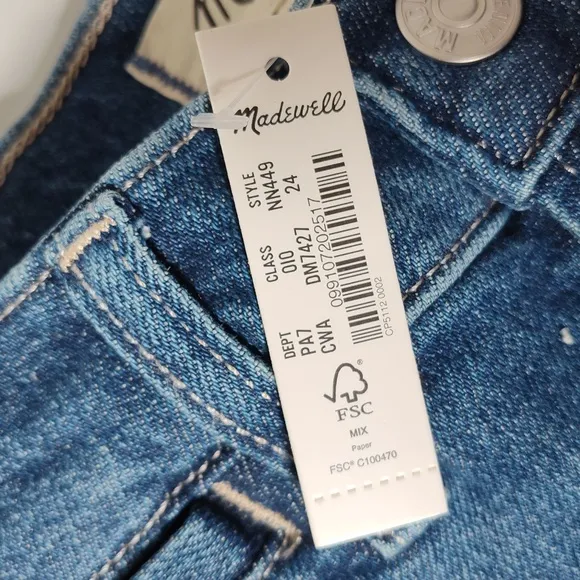 NWT Madewell The Perfect Vintage Wide Leg Jeans 24