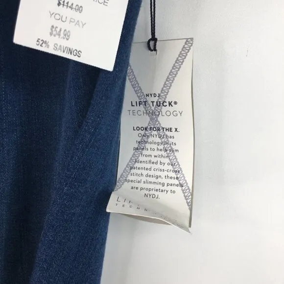 NYDJ Skinny Legging Valencia Lift Tuck Jeans  Size 8 NWT