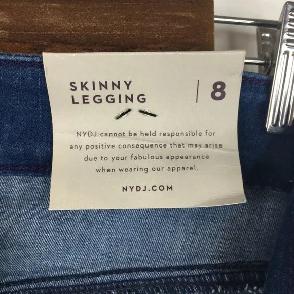 NYDJ Skinny Legging Valencia Lift Tuck Jeans  Size 8 NWT