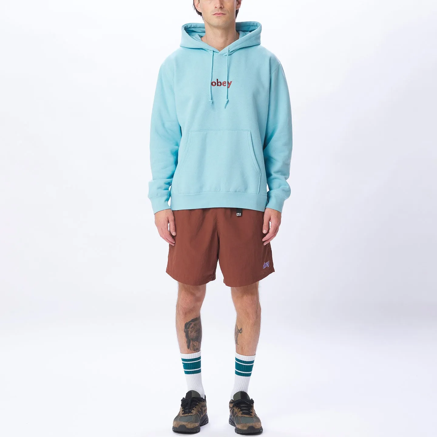 Obey lowercase hood Sky Blue