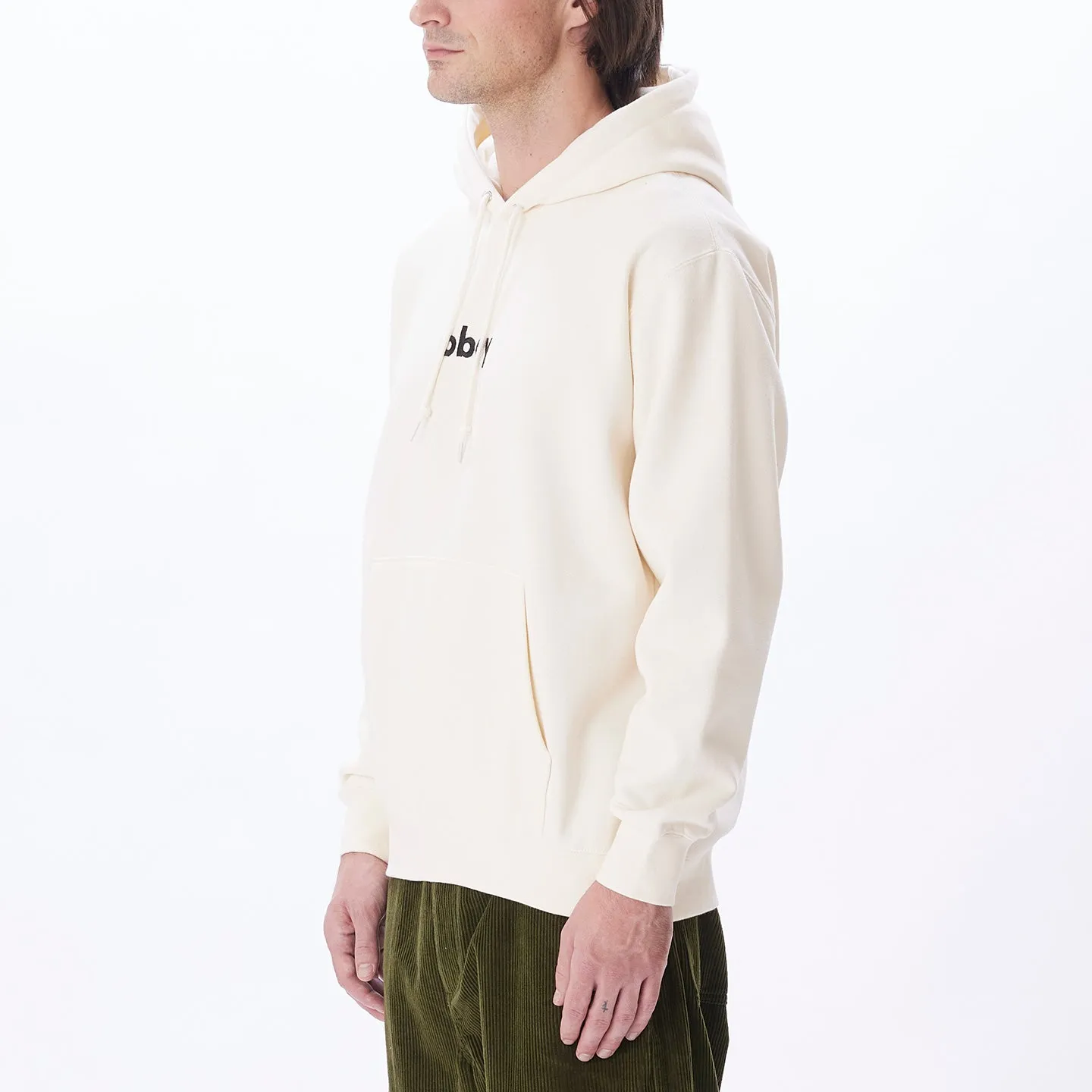 Obey lowercase hood Unbleached