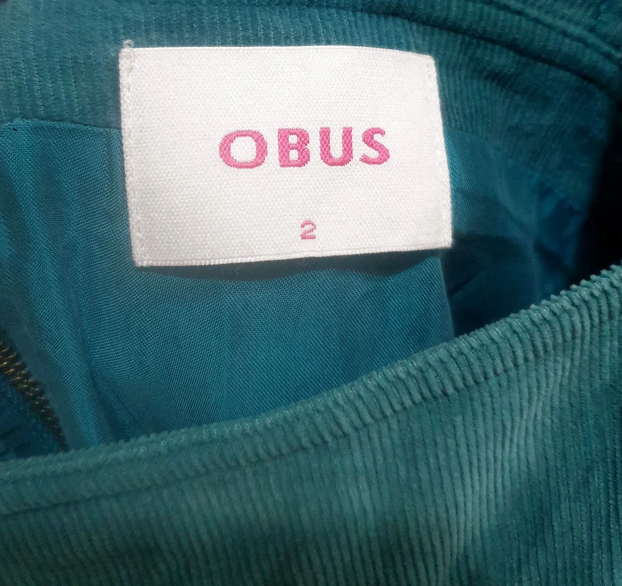 Obus blue cotton dress size 2, best fits 10