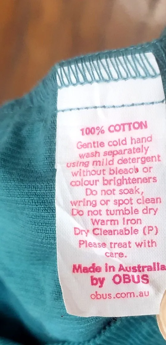 Obus blue cotton dress size 2, best fits 10
