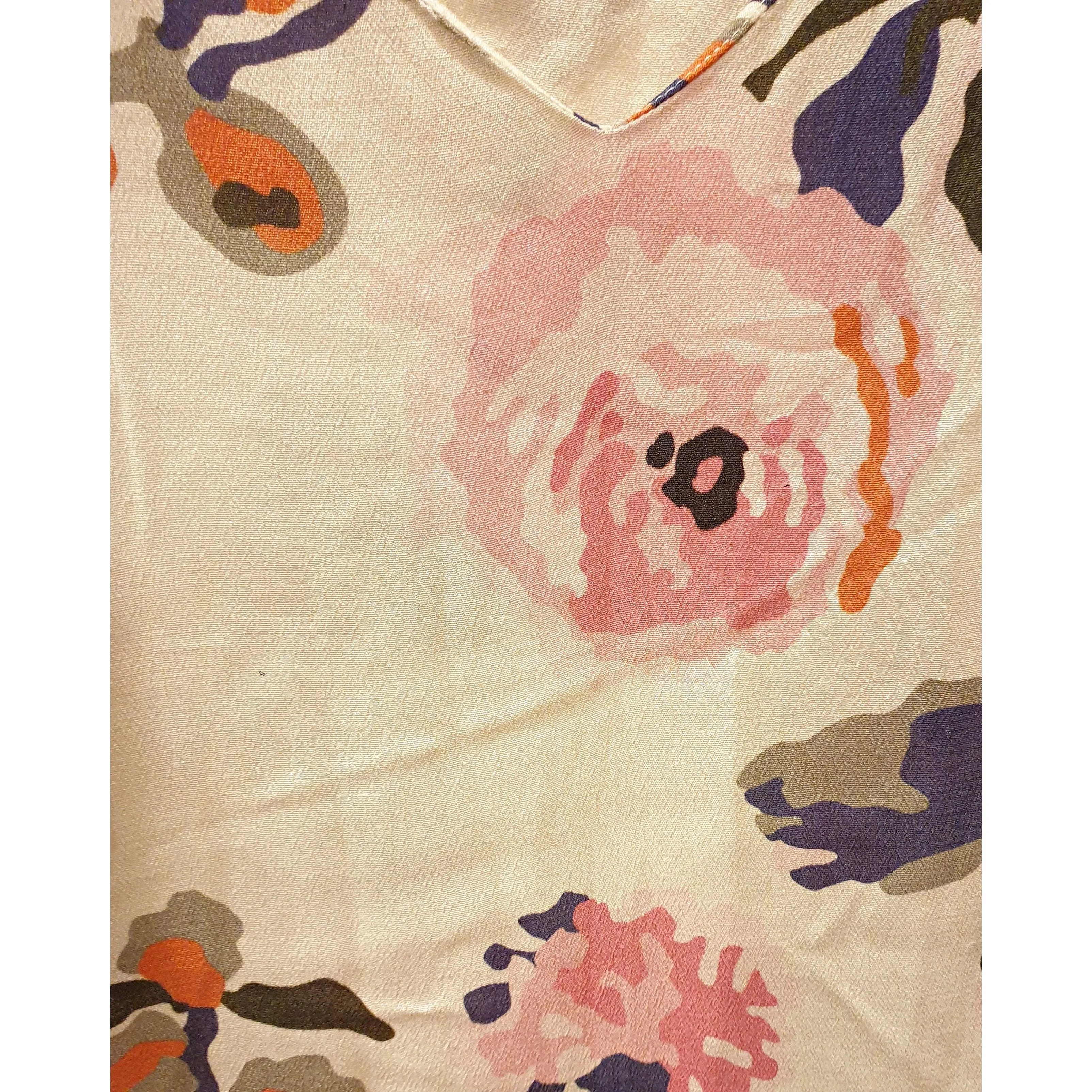 Obus cream maxi sleeveless maxi dress with pretty floral print size 3 (best fits size 12)