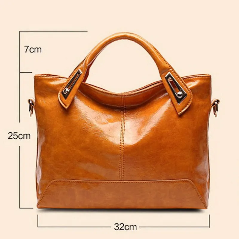 Oil Wax Leather Designer Handbags