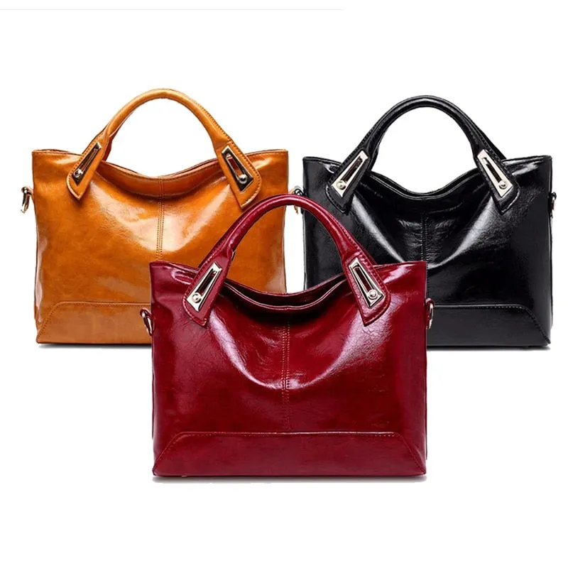 Oil Wax Leather Designer Handbags