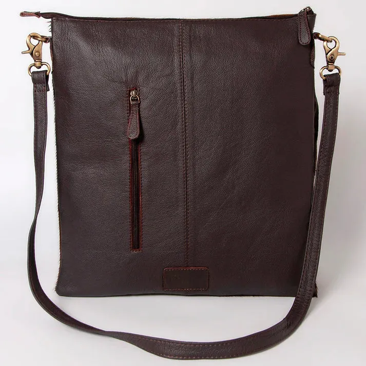 Olay Bags Hand Tooled Saddle Leather with Cowhide Leather Ladies Bag