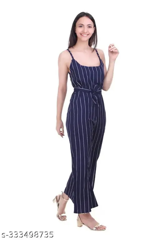 One pcs DUDOZEES Womens Casual Sleeveless Strap Loose Adjustable Jumpsuits Long Pants Romper