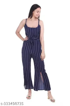 One pcs DUDOZEES Womens Casual Sleeveless Strap Loose Adjustable Jumpsuits Long Pants Romper