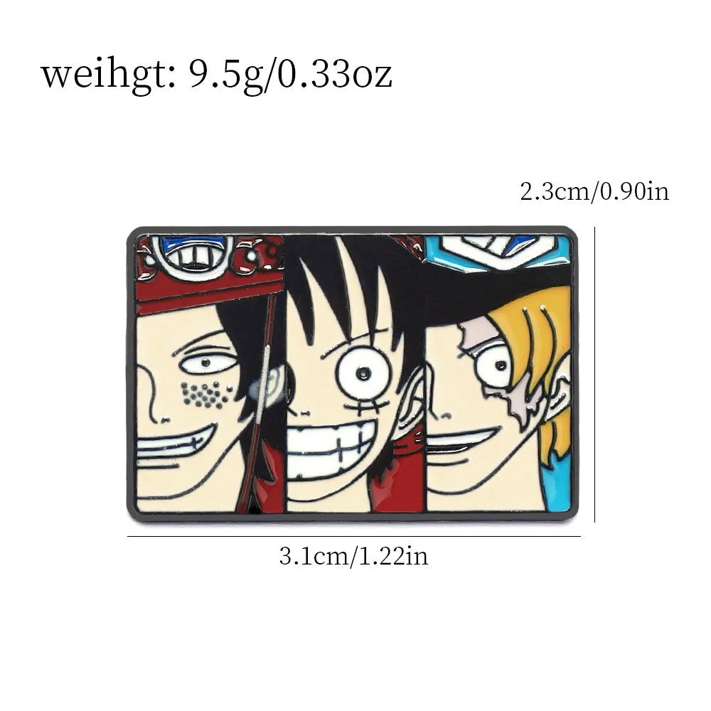 One Piece Thousand Sunny Metal Brooch Pin 5 Pack