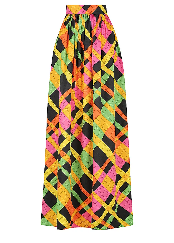 One Shoulder Shirred Top | Maxi Skirt