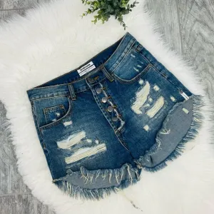 One X Oneteaspoon Outlaws Distress High waisted Denim Jean Shorts