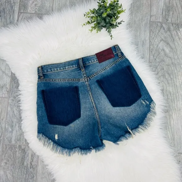 One X Oneteaspoon Outlaws Distress High waisted Denim Jean Shorts