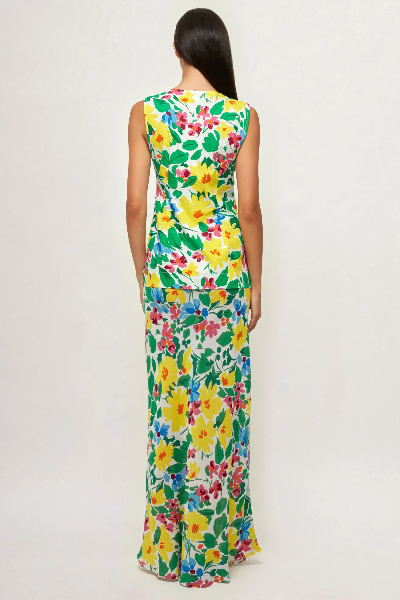 Open Tie Top | Bias Maxi Skirt