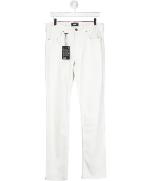 PAIGE White Slim Straight-leg Stretch-denim Jeans W32
