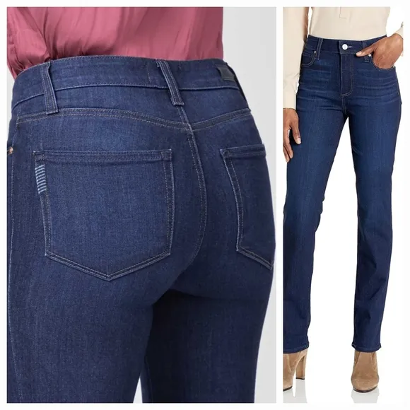 PAIGE Women's Hoxton High Rise Stretch Straight Leg Dark wash Jeans