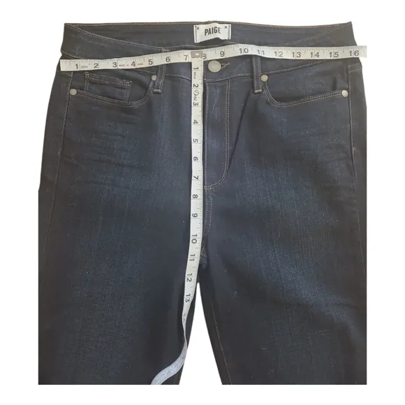 PAIGE Women's Hoxton High Rise Stretch Straight Leg Dark wash Jeans