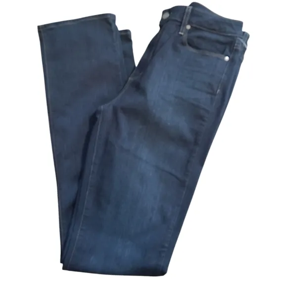 PAIGE Women's Hoxton High Rise Stretch Straight Leg Dark wash Jeans